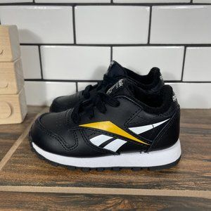 Reebok Classic Baby Toddler Size 5 Shoes Black White Low Top Lace Up Sneakers